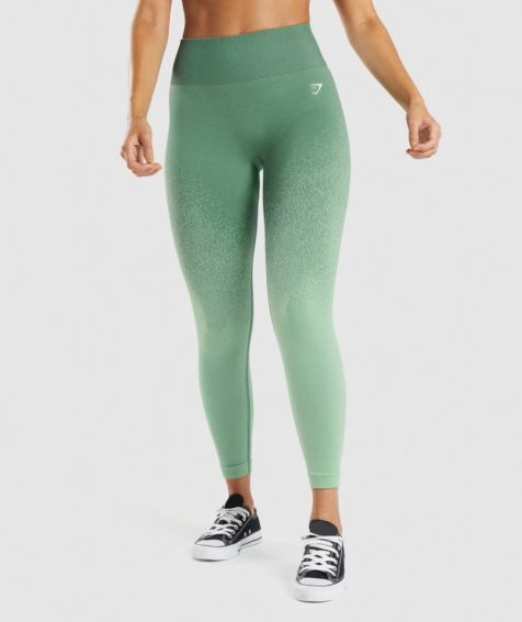 Women's Gymshark Adapt Ombre Seamless Leggings Green | NZ 6VBTLA